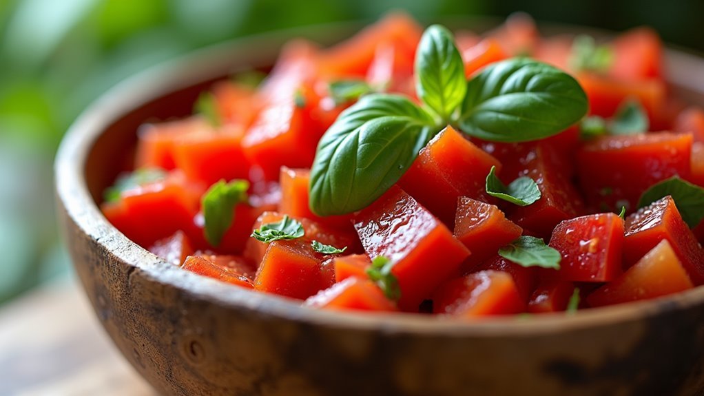 fresh tomato basil dish