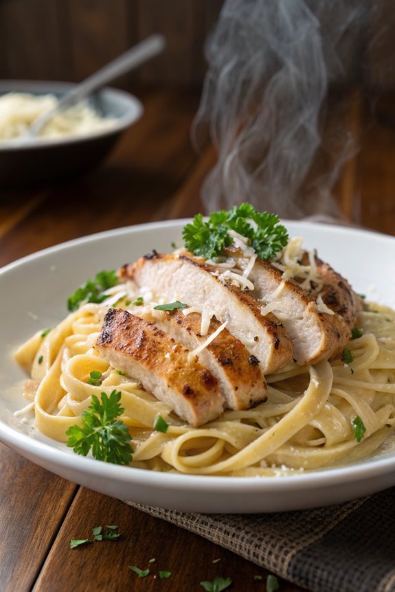 garlic parmesan chicken pasta