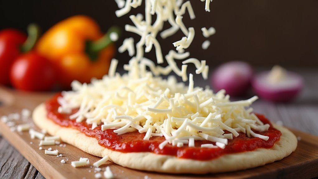 generously add mozzarella cheese