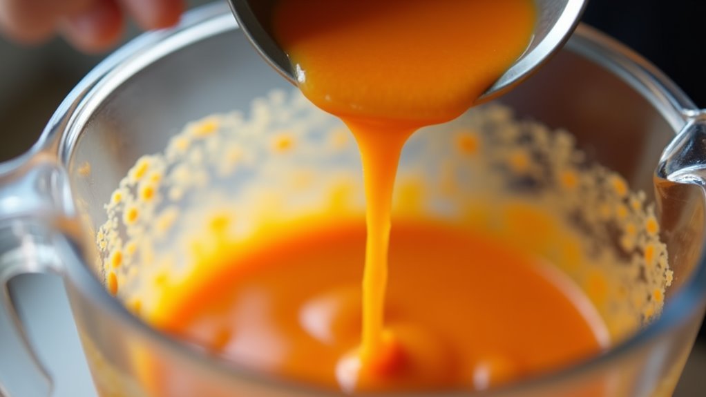 gradually add pasta water