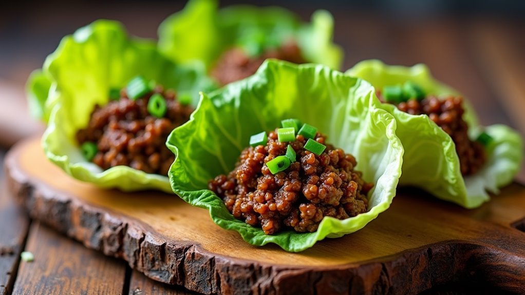 ground beef lettuce cups