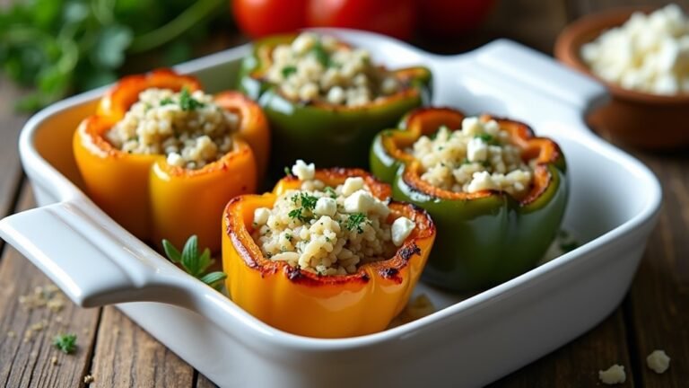 healthy mediterranean stuffed peppers