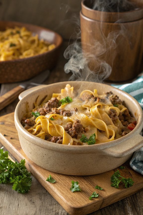 hearty beef noodle bake