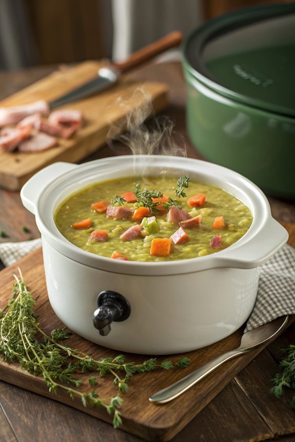hearty green pea soup