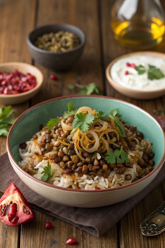 hearty lentil rice dish