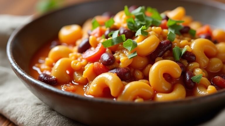 hearty meatless chili mac