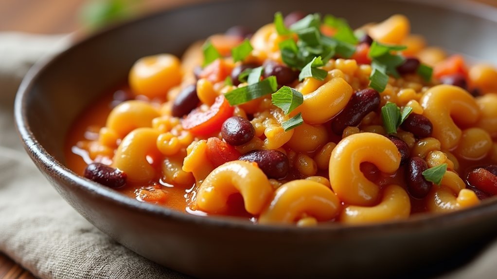 hearty meatless chili mac