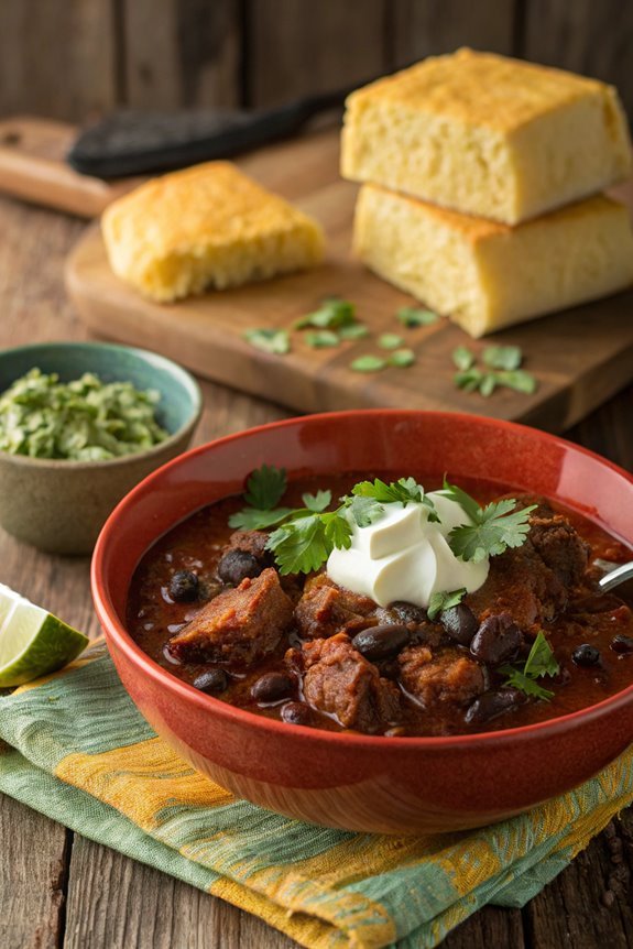 hearty pork bean chili