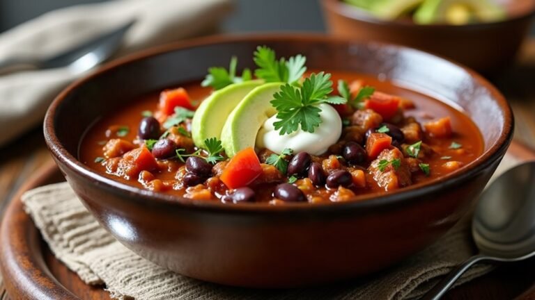 hearty pork black bean chili