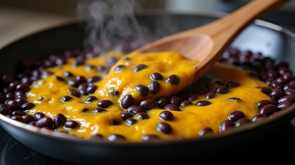 heat beans with paste