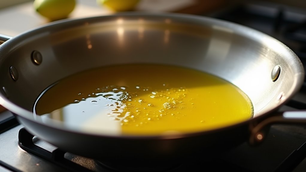 heat oil in pan