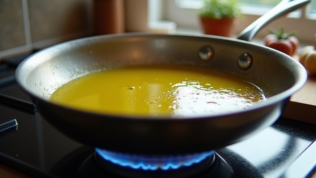 heat olive oil skillet