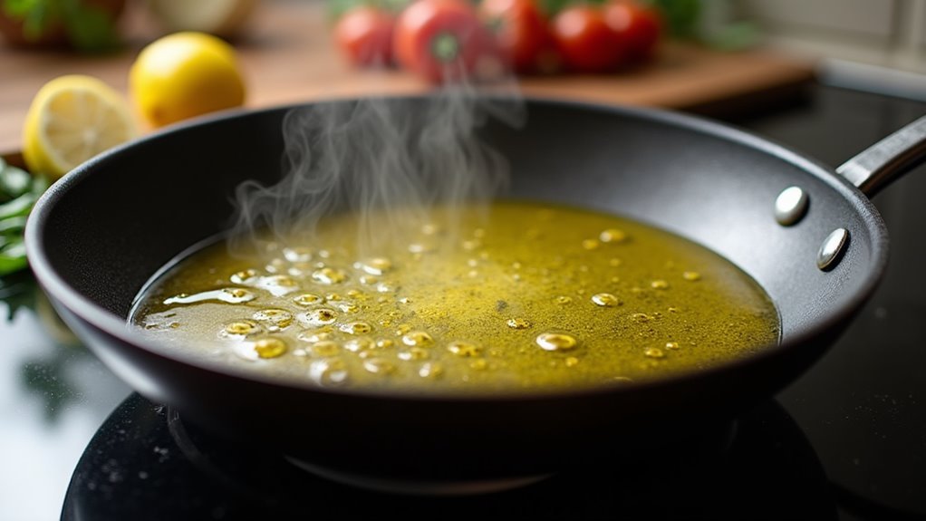 heat olive oil skillet