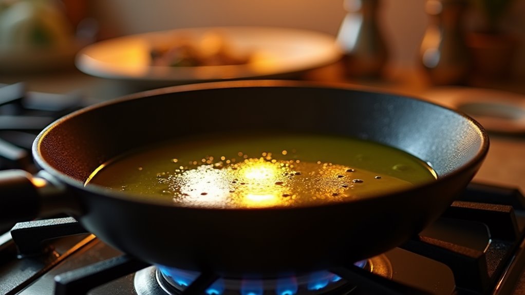 heat olive oil skillet