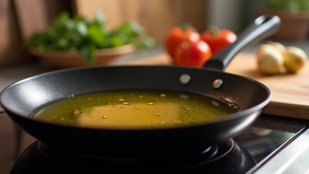 heat olive oil skillet