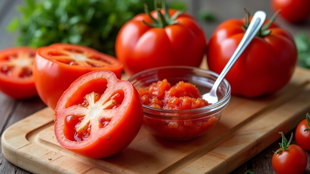 hollow out ripe tomatoes