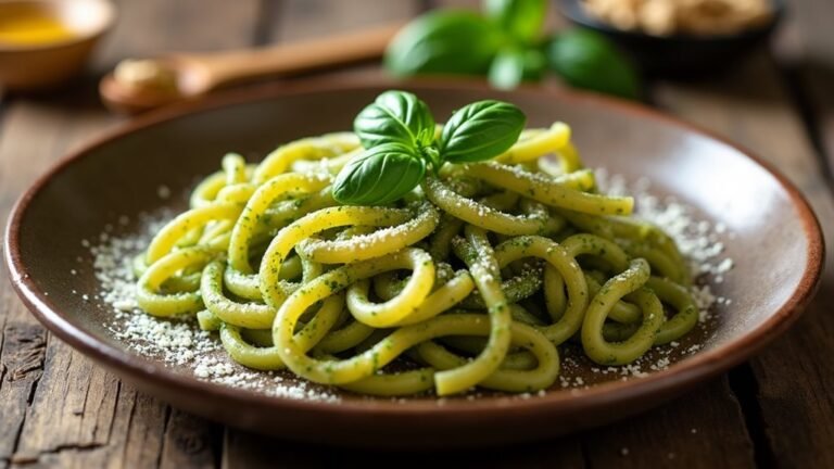 italian pasta with pesto