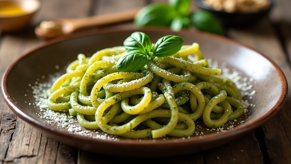 italian pasta with pesto