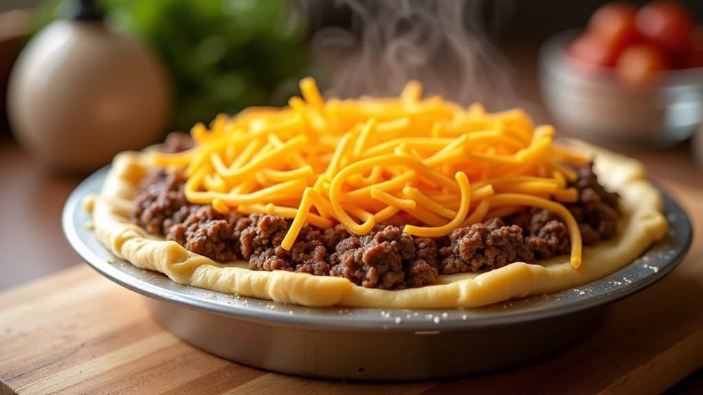 layer beef and cheese