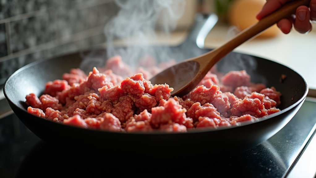 layer cornmeal with meat