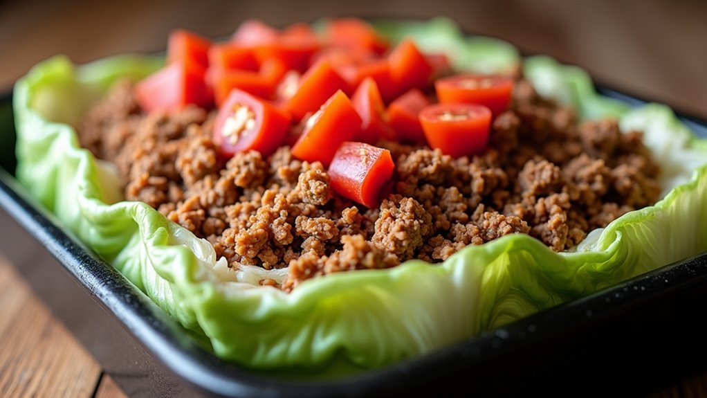 layer ingredients in dish