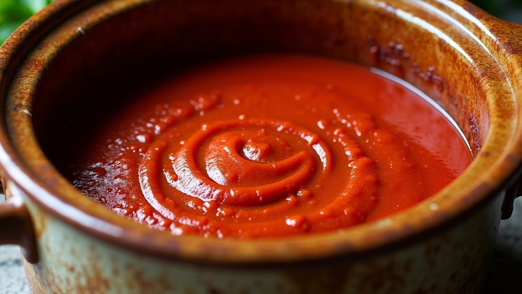 layer sauce in crockpot