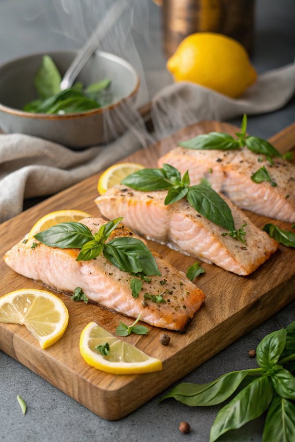 lemon basil flavored salmon