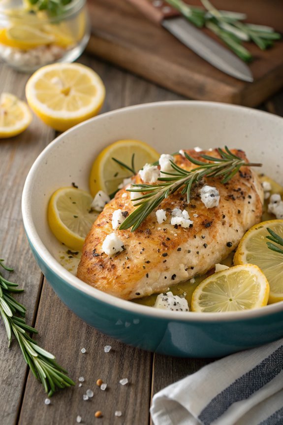 lemon infused feta chicken dish