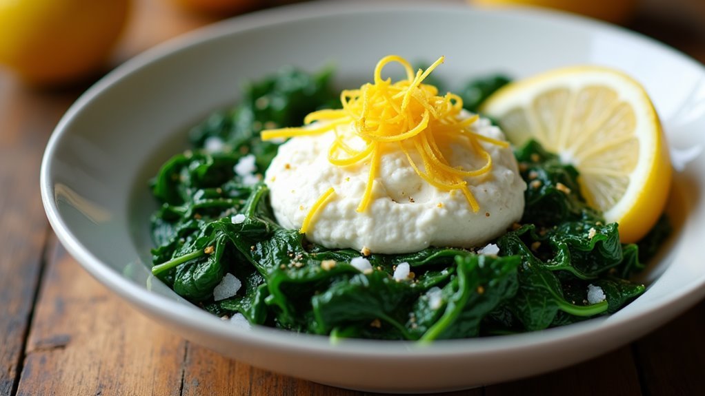 lemon ricotta spinach dish