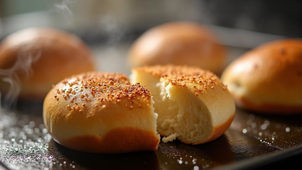 lightly toast hamburger buns