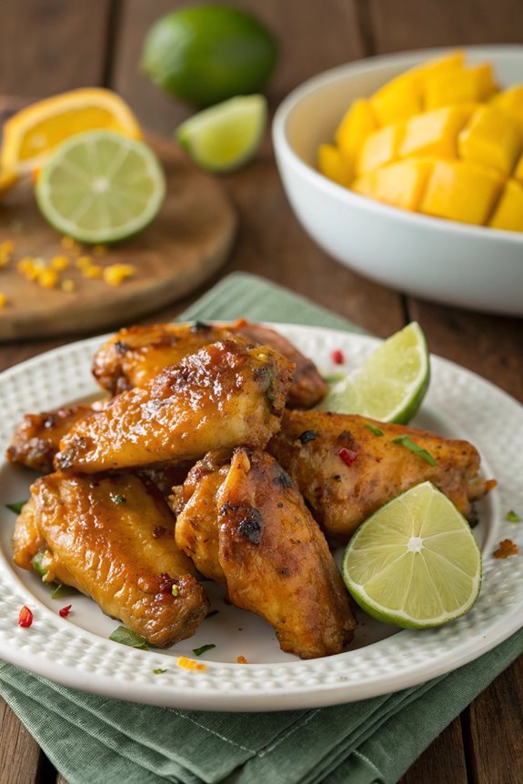 mango lime flavored chicken wings