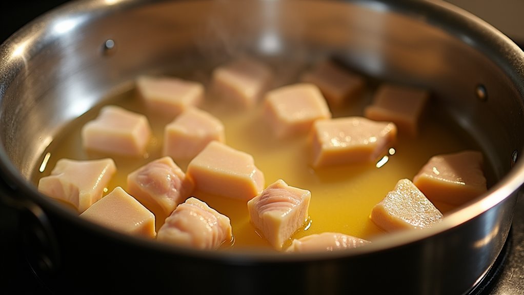melt butter brown chicken