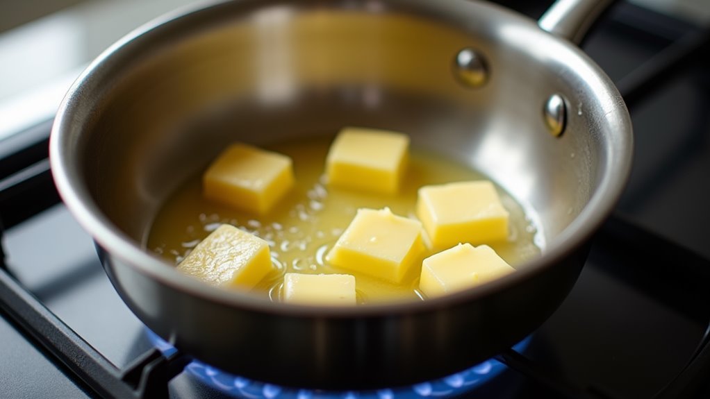 melt butter for roux