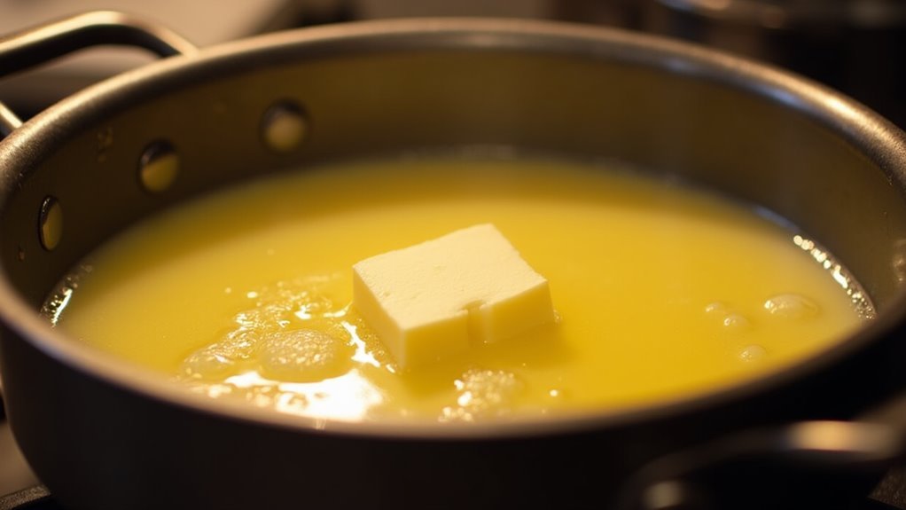 melt butter in pot
