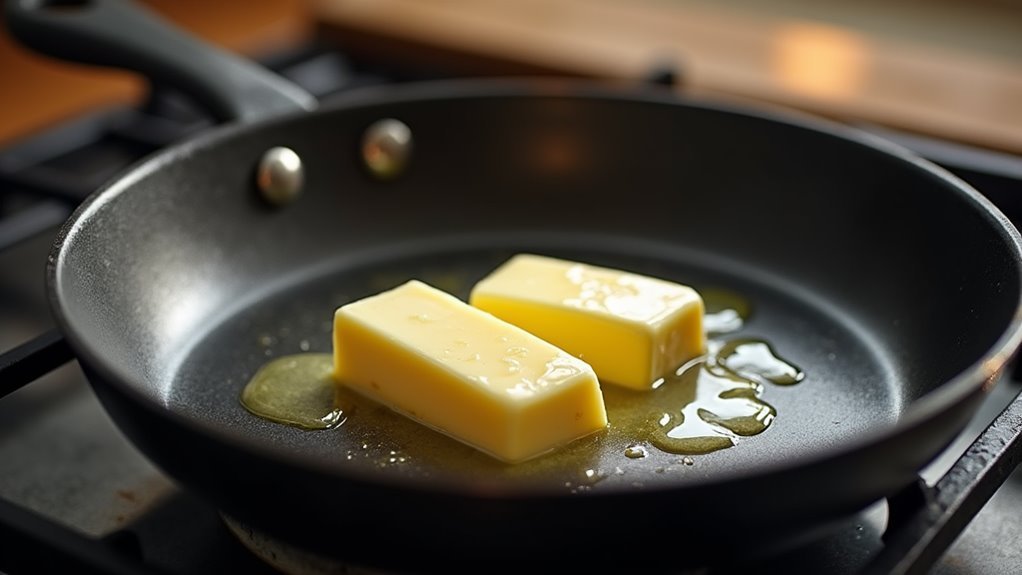 melt butter in skillet