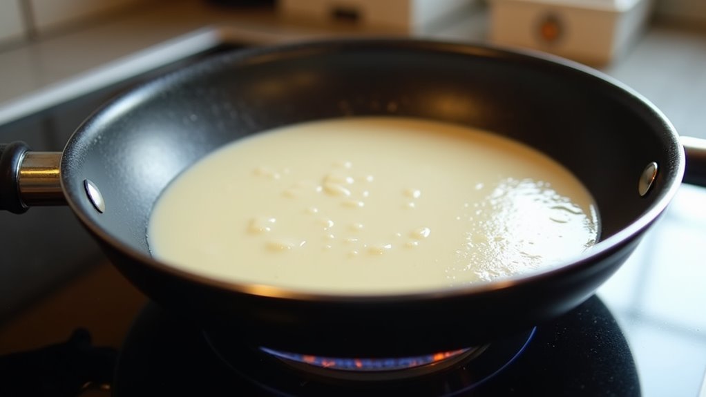 melt cheese into cream
