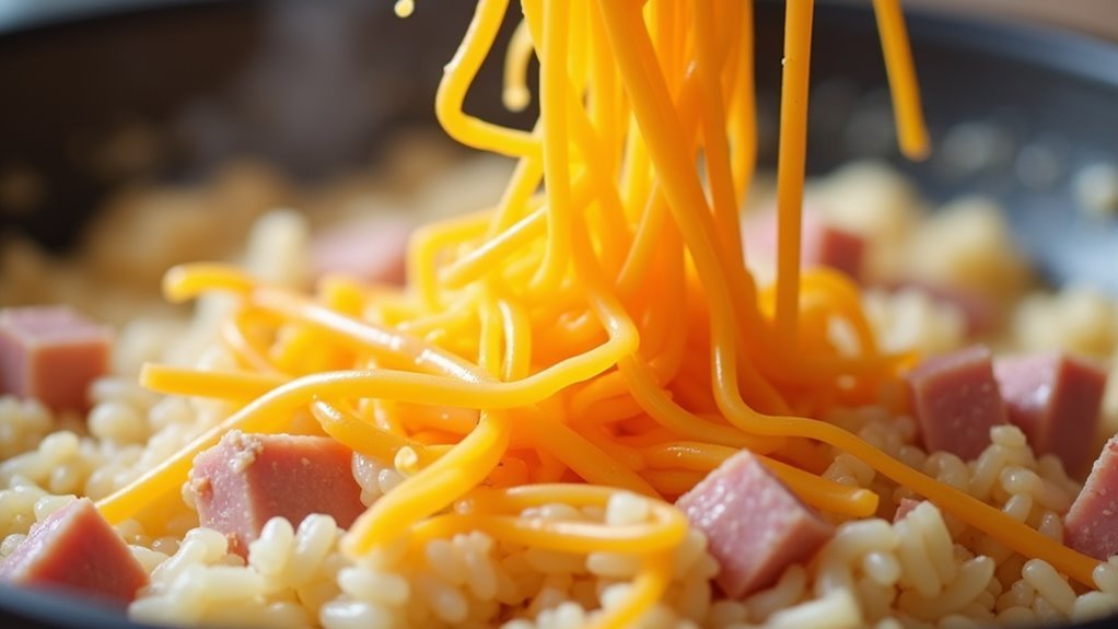 melt cheese into mixture