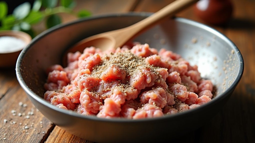 mix chicken with seasoning