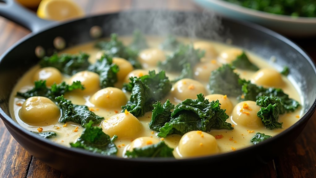 mix gnocchi and sauce