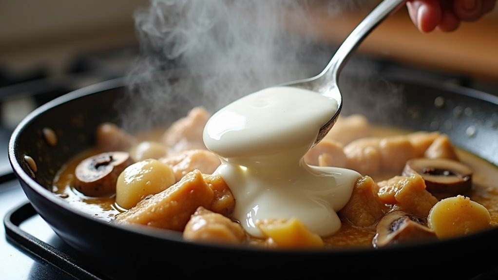 mix in sour cream