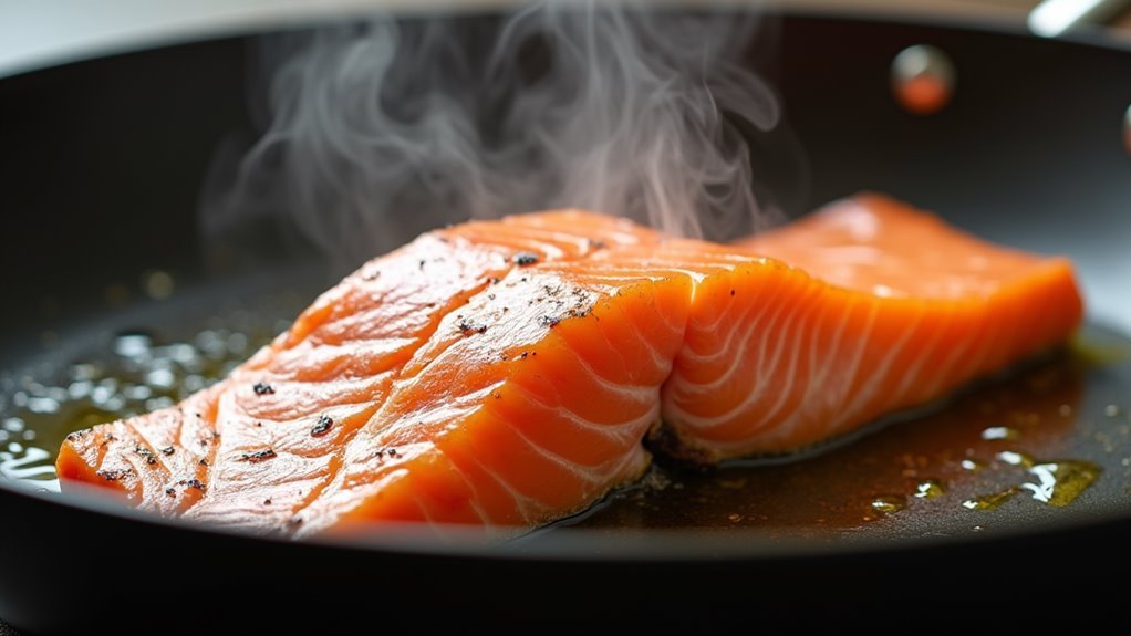 mix pasta and salmon