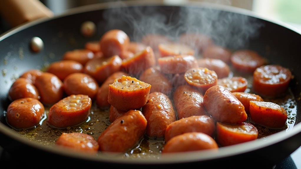 mix pasta with sausage