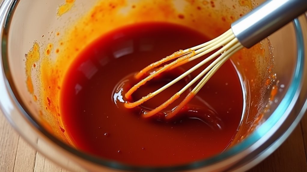 mix sauce ingredients well