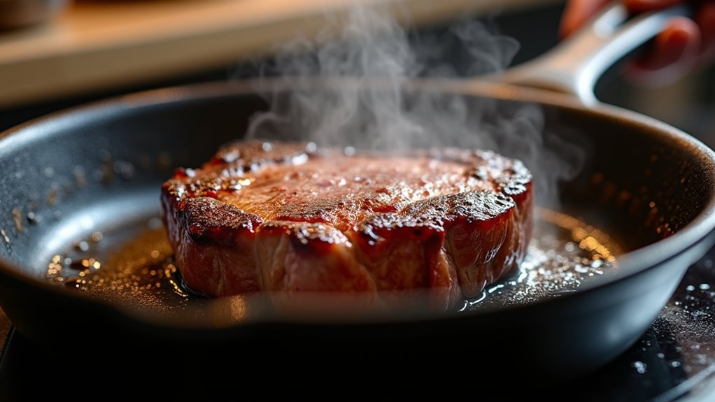 mozzarella rounds on steak