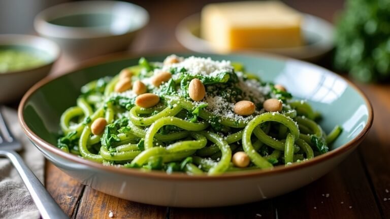 nutty kale pesto pasta