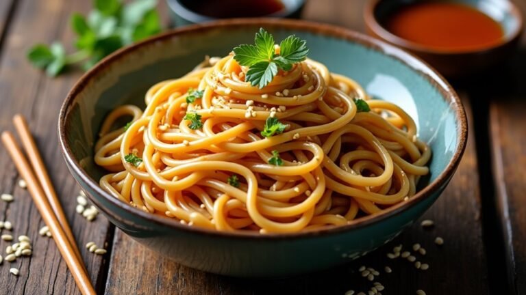 nutty peanut sesame noodles