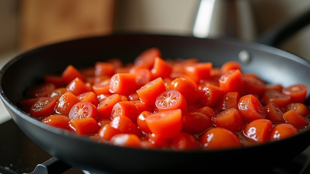 pasta soaking up spices