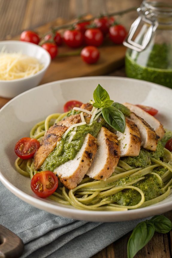 pasta with pesto chicken