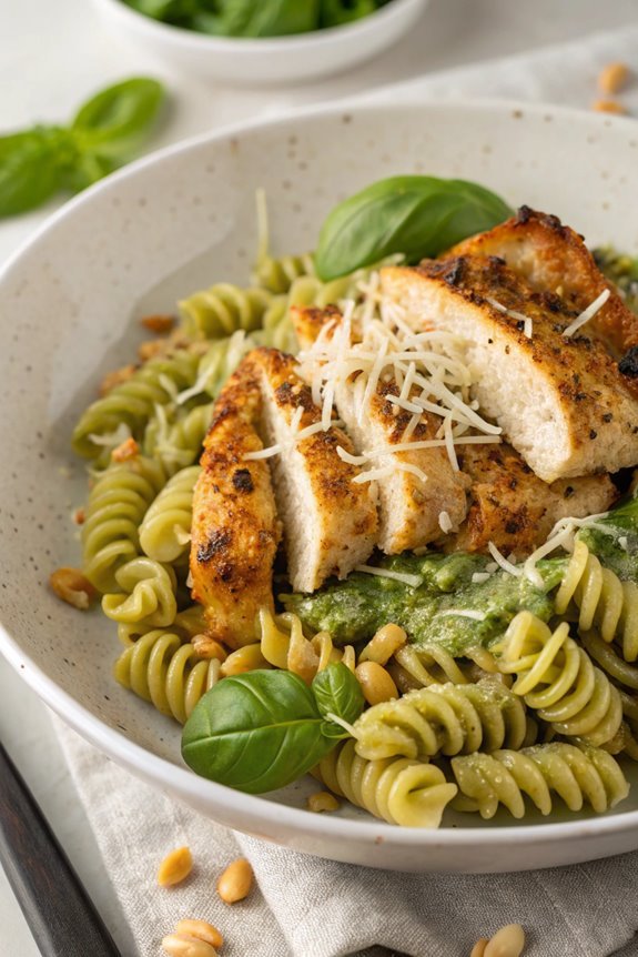 pasta with pesto chicken
