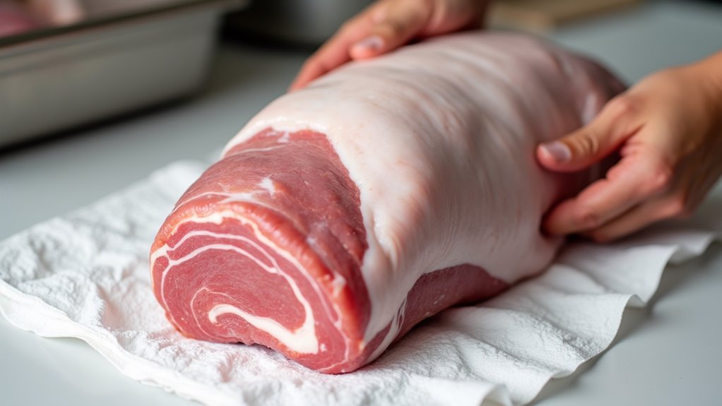 pat dry pork roast